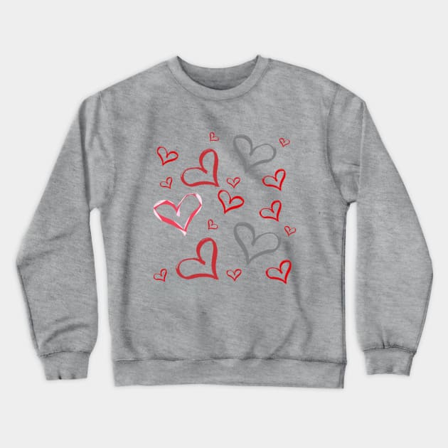 Fasbytes Valentines Hearts Crewneck Sweatshirt by FasBytes